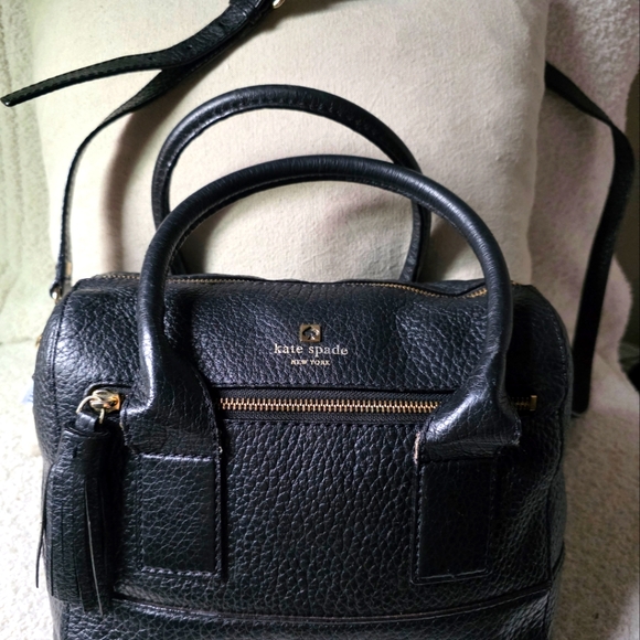 Kate Spade Black Satchel Pebbled Leather - Picture 5 of 12